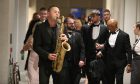 Konrad Sax leads the way in to the main room where The Menu Food and Drink Awards 2022. Image: Gareth Jennings/DC Thomson.