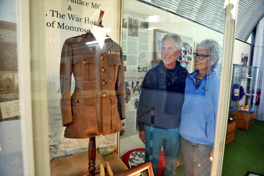 John and Meg Wallace admire the Montrose display. Image: Gareth Jennings/DCThomson