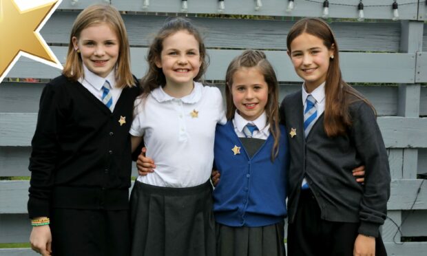Four Seaview Primary School pupils awarded Courier Gold Stars.
