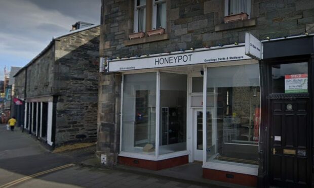 The venture may be set up on the site of the former Honeypot newsagent and convenience store in Bank Street, Aberfeldy. Image: Google.