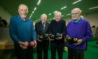 Ian Drape, Greg Mitchell, Jock Buist and Jim Gordon are all regulars at Forfar Indoor Bowling Club. Image: Kim Cessford/DC Thomson