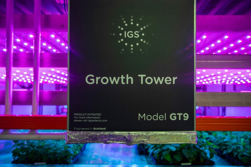 The growth tower, described as a 'tree vending machine', at IGS. 