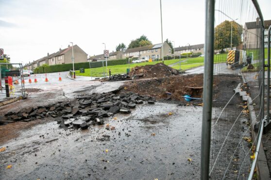 Longhaugh Road in Dundee has been re-opened. Image: Kim Cessford / DC Thomson.