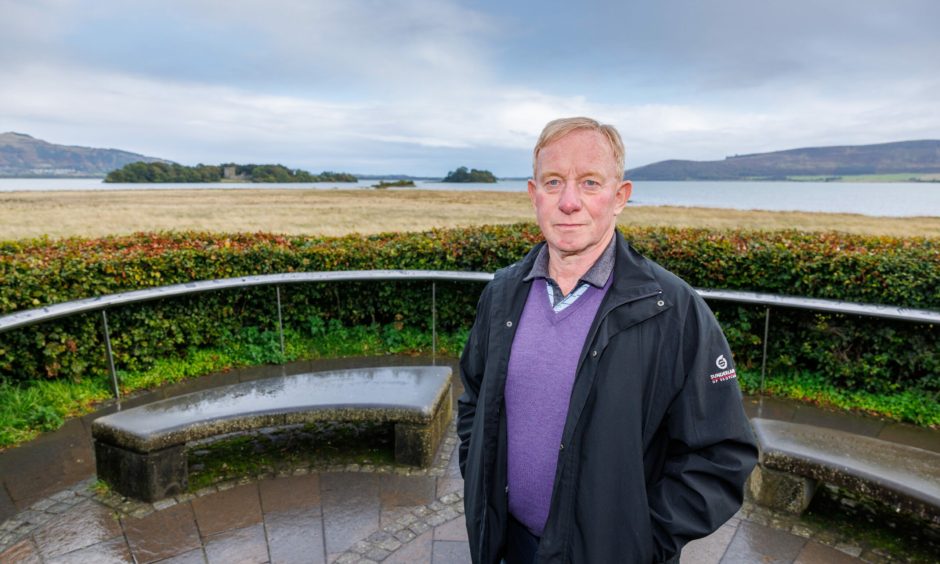 Councillor Willie Robertson at Loch Leven.