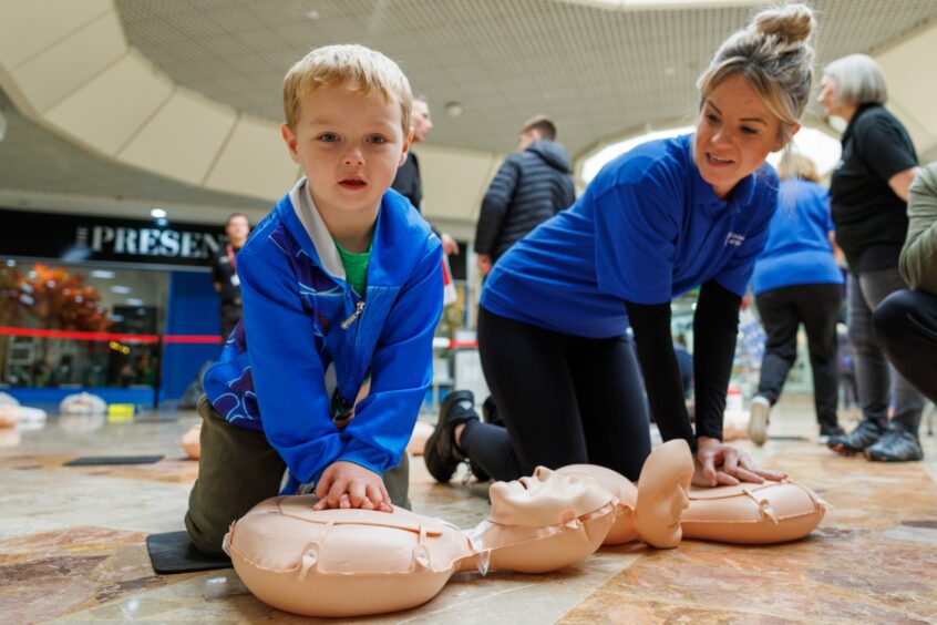 Aiden Ramage, 5, from Kirkcaldy was one of the youngest to get life-saving CPR training