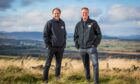 Mark Steven and Simon Oldham, joint managing directors at Highland Spring, on the Ochill Hills.. Ochill Hills. Image: Highland Spring.