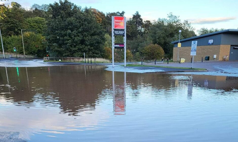Flooding at Longhaugh Road.