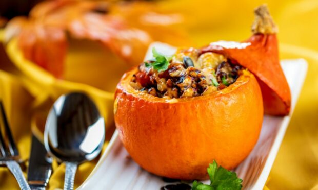 A spooky-looking stuffed pumpkin pepper from Cath Kidston.