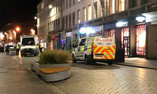 Emergency services on Reform Street following the suspected overdose. Image: James Simpson/DC Thomson.
