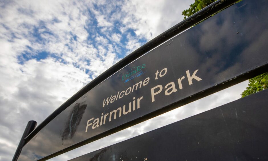 Police officers descended on Fairmuir Park on Saturday.