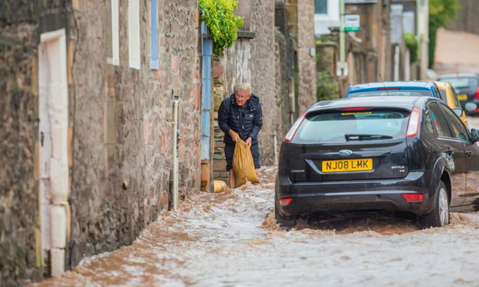 Perthshire flooding in September 2022.
