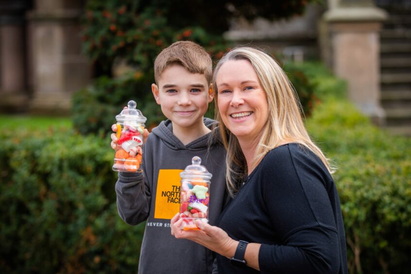 Sweetie entrepreneur Derek and his mum Anne Blaylock deliver in Dundee and the surrounding area.