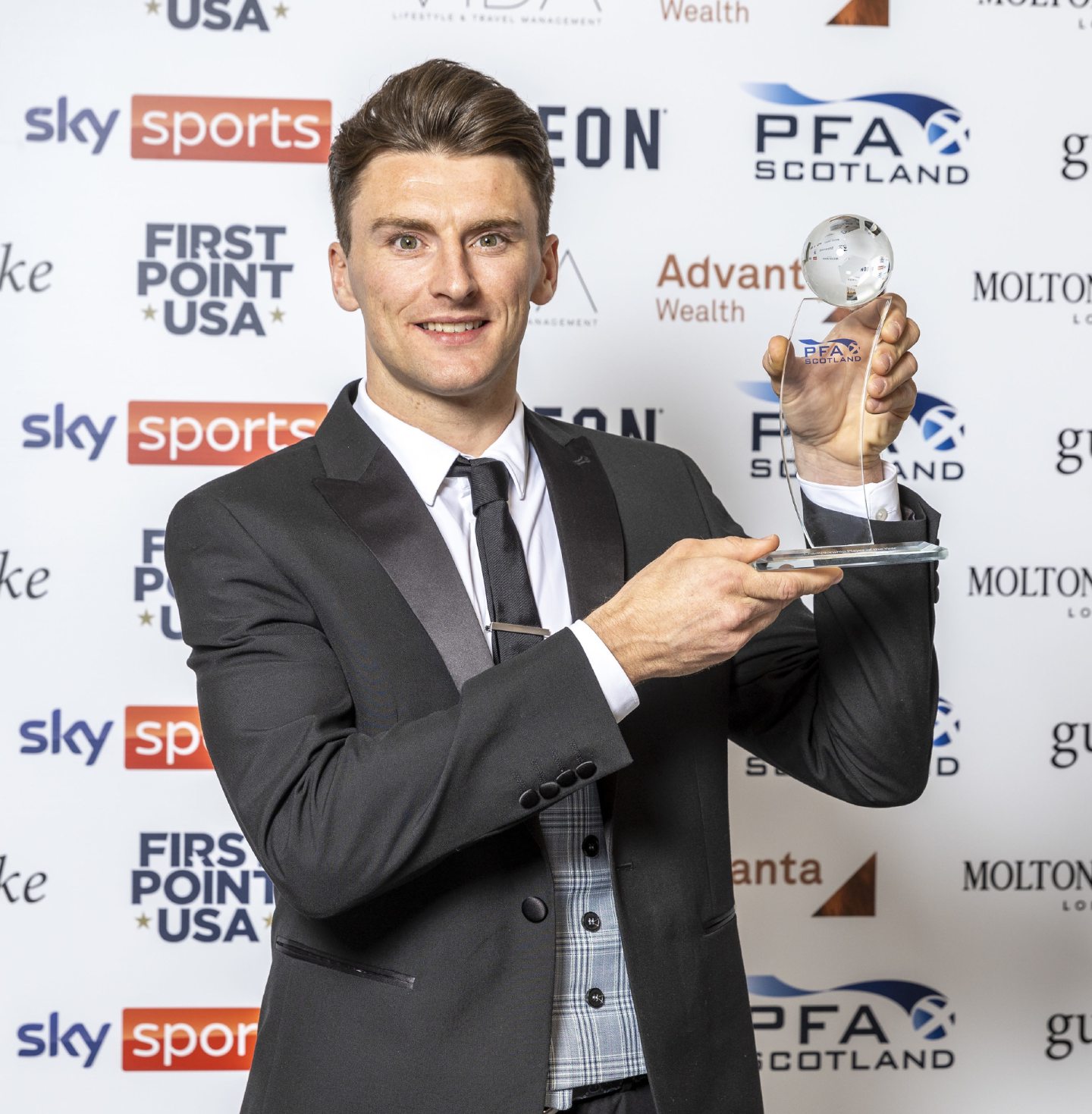 McKenna was last season's PFA and SPFL Championship Player of the Year. Image: Andrew Barr/Handout/PA Wire. 