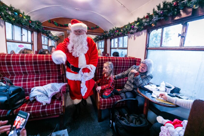 Santa on the Brechin Polar Express
