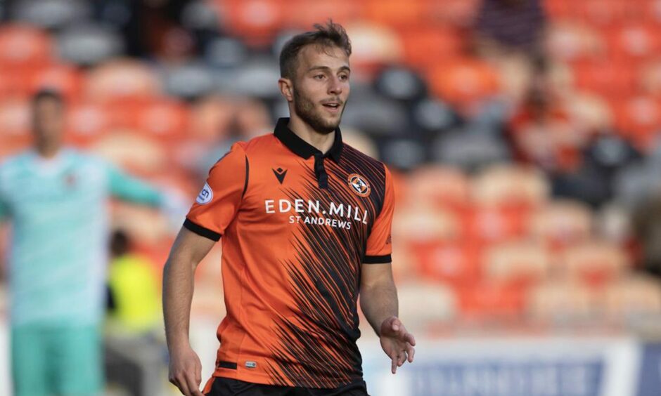 Florent Hoti in action for United