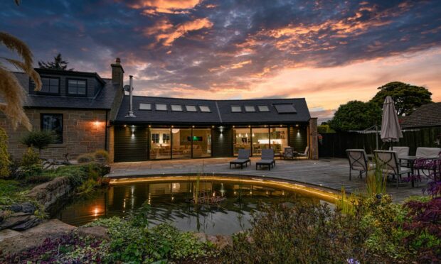 Smiddy Croft is a beautiful eco home with swimming pool and 70 solar panels. Image: Remax
