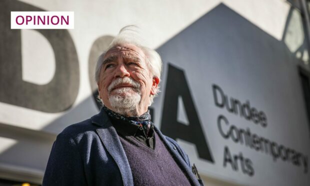 photo shows Dundonian actor Brian Cox outside the DCA.