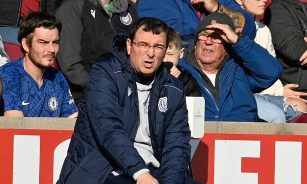 Dundee boss Gary Bowyer at Gayfield (Image: SNS).