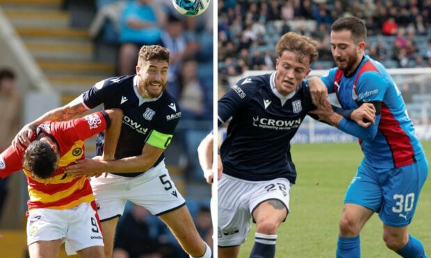 Dundee will face Partick Thistle and Inverness Caledonian Thistle away in the next five games. (Images: SNS).