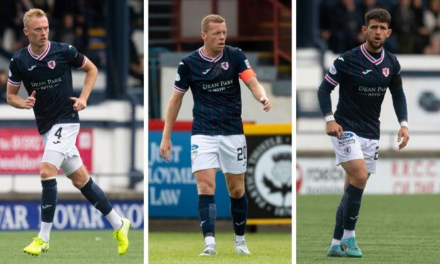 From left: Ross Millen, Scott Brown and Dylan Easton. Images: SNS.