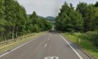 The A9 near Breedon Shierglas Quarry was closed both directions due to a collision. Image: Google Maps.