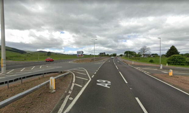 The A9 at Blackford. Image: Google Street View.