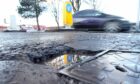 A pothole on South Road, Dundee. Image: DC Thomson.