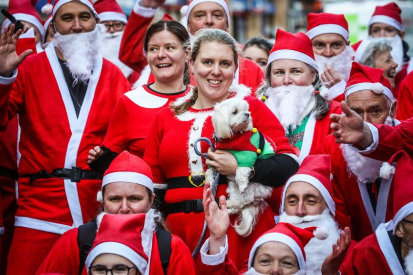 The Dunfermline Santa Dash starts at Marks and Spencer