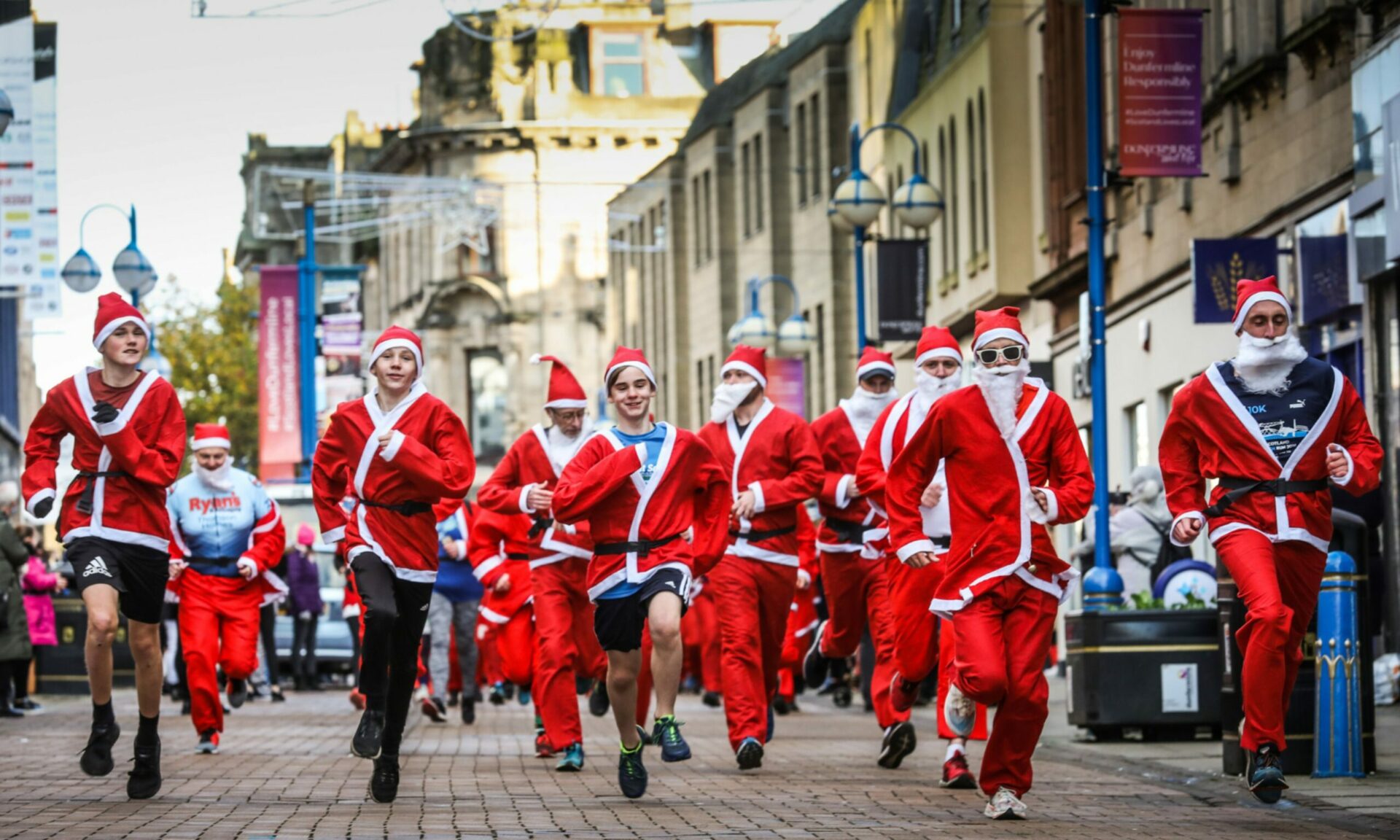 Dunfermline Christmas lights Santas, enchanted glen and music