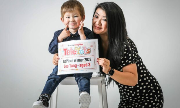 TeleTots winner Leo Tang with his proud mum Judy. Image: Mhairi Edwards/DC Thomson.