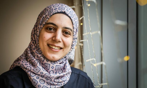 Dundee student, Doha Abuakhija, has lived in a refugee camp for the majority of her life. Image: Mhairi Edwards / DC Thomson