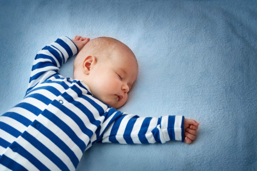 a baby sleeping - following a polyphasic sleep pattern
