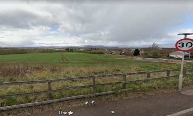 Farmland opposite Westfield Loan is the planned site of the Scotia development. Image: Google Maps