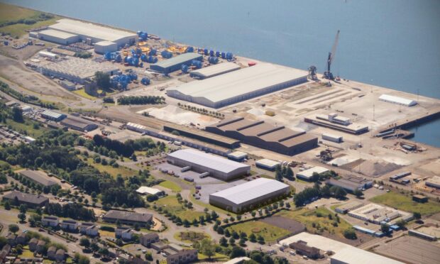 Artists impressions of the proposed industrial development at Rosyth. Image: Scarborough Muir Group.