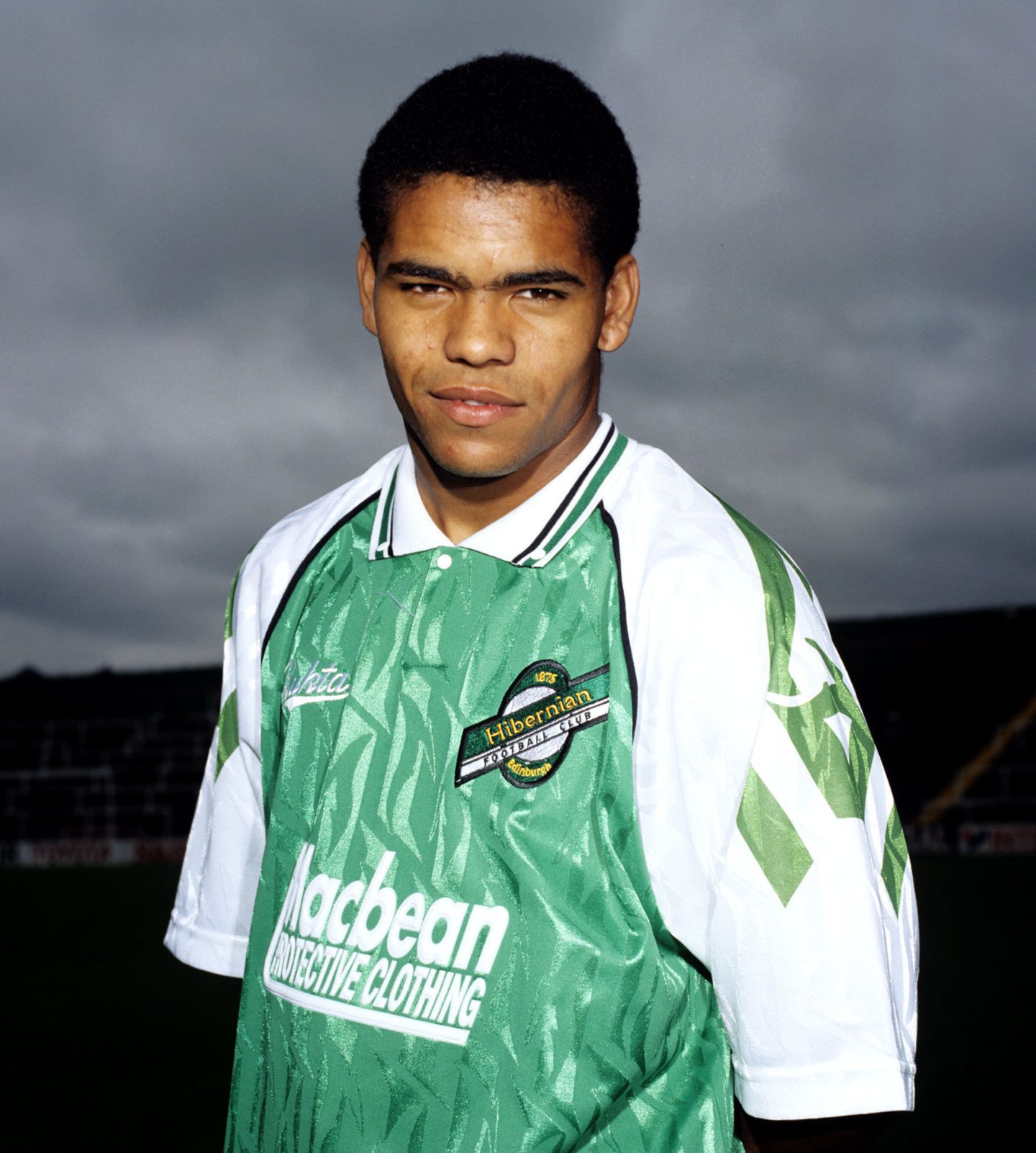 Harper became Hibs' first-ever black player in 1993. Image: SNS