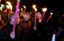 The St Andrews Hooley includes a torchlit parade. Image: Paul Reid.