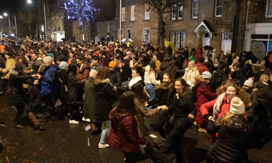 A street ceilidh is a highlight of the St Andrews Hooley