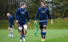 Richie Gray (R) and captain Jamie Ritchie at Scotland training.