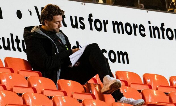 Mulgrew taking notes during a fixture earlier this term. Image: SNS