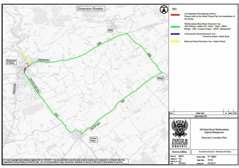 The diversion route