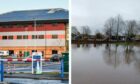 SSE car park in Perth flooded due to burst pipe.