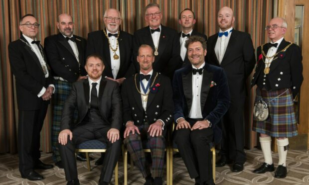 Some of the people who attended the Bonnetmakers Craft of Dundee's annual dinner.