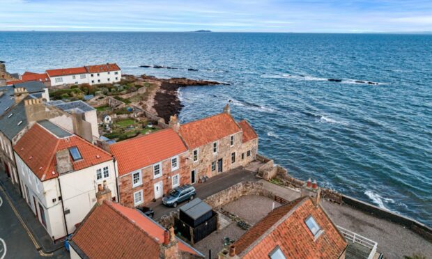 The villa is right on the Fife coast and has stunning views.