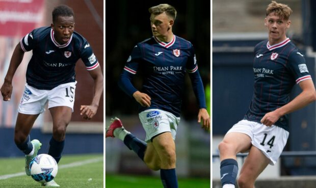 Loan stars (from left): Kieran Ngwenya, Kyle Connell and COnnor O'Riordan.