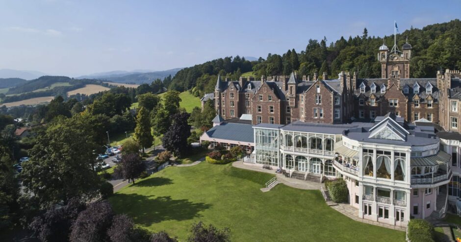 An aerial view of Crieff Hydro in Perthshire.