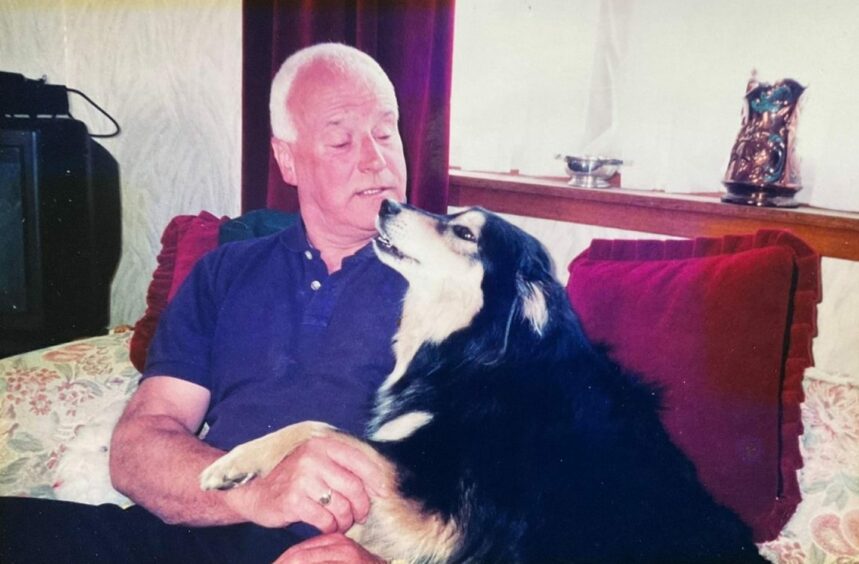 Pictured with Glen, a black and white collie, is former special policeman Doug Davidson.