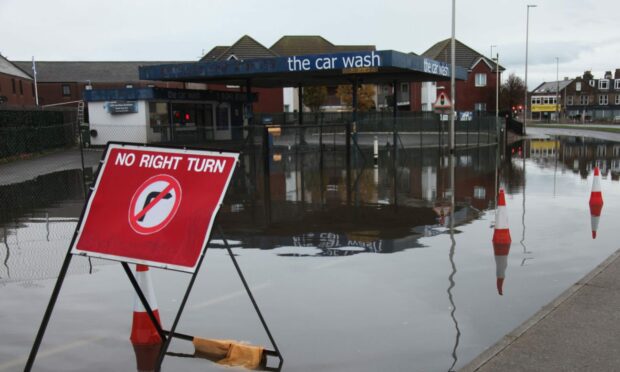 Flooding in Arbroath