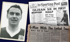 When Alan Gilzean scored seven goals for Dundee amid the fog of war