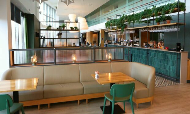 Inside the Quayside Bar & Restaurant at Apex City Quay Dundee. Image: Gareth Jennings/DC Thomson.