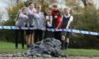 A 'meteorite' at Grange Primary School left pupils stunned.